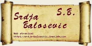 Srđa Balošević vizit kartica